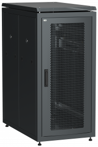 Шкаф напольный 19" 24U Ш600*Г1000 перфорированные двери черный ITK LINEA N