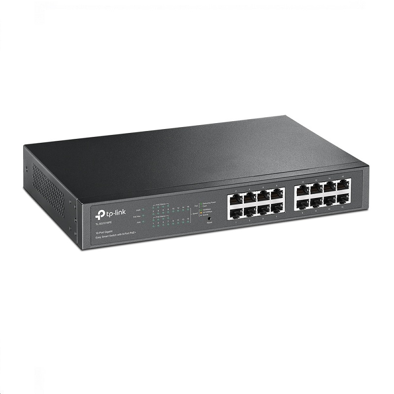 Коммутатор PoE управляемый гигабитный 16*100/1000_RJ45 8*PoE+ (110 Вт) TP-Link