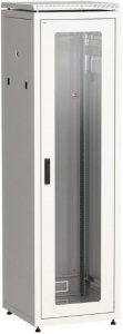 Шкаф напольный 19" 38U Ш600*Г800 стеклянная передняя дверь серый ITK LINEA N 