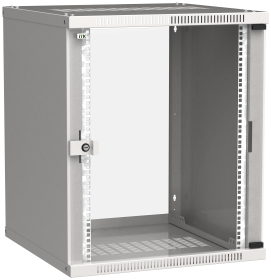 Шкаф настенный 15U Г650 cтекло серый LWE ITK