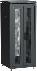 Шкаф напольный 19" 28U Ш600*Г600 дверь передняя перфорированная черный ITK LINEA N