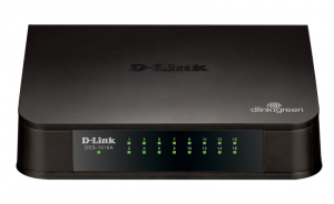 Коммутатор неуправляемый 16*10/100M_RJ45 пластиковый корпус D-Link