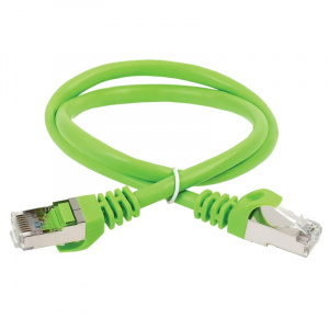Патч-корд S/FTP RJ-45 Cat.6a 5м зеленый LSZH ITK