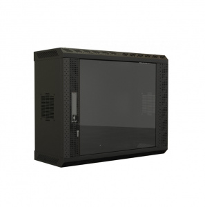 Шкаф настенный 15U Г250 стекло чёрный Hyperline