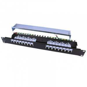 Патч-панель экран. 1U 16*RJ-45 Cat.5е Hyperline