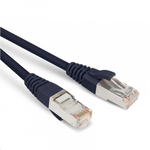 Патч-корд STP RJ-45 Cat.5e 5м черный LSZH Hyperline