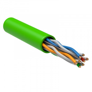 Кабель UTP  4 пары Cat.6 внутр. LSZH нг(А)-LSLTx 305м зеленый ITK (СКС проект)