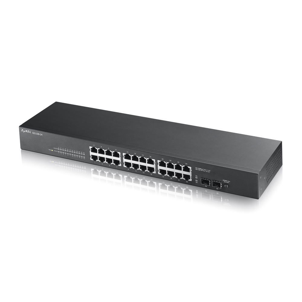 Коммутатор 24x10/100/1000T, GS1100-24 Zyxel