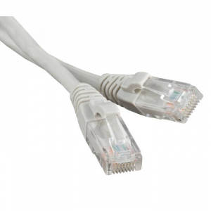 Патч-корд UTP RJ-45 Cat.5e 3м серый LSZH Hyperline