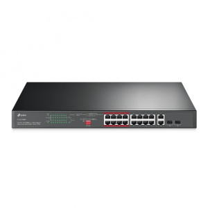 Коммутатор 16x10/100TX PoE (16xPoE: 190 Вт) 2x10/100/1000T/SFP TL-SL1218MP TP-Link