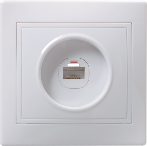 Розетка инф. 1*RJ-45 внутр белая Кварта IEK