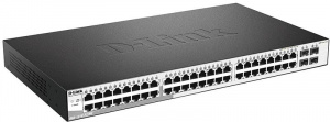 Коммутатор упр. 48x10/100/1000T, 4xSFP, DGS-1210-52/ME/A1A, D-Link