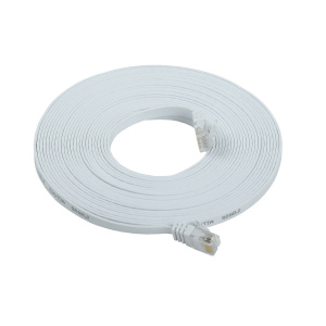 Патч-корд UTP RJ-45 Cat.6, 10м плоский белый ITK