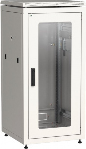 Шкаф напольный 19" 18U Ш600*Г600 стеклянная передняя дверь серый ITK LINEA N