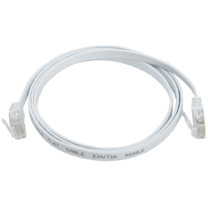 Патч-корд UTP RJ-45 Cat.6 2м плоский белый ITK