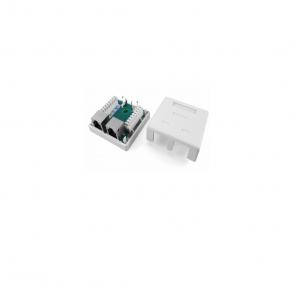 Розетка инф. 2*RJ-45 cat.5е экран Hyperline