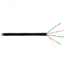 Кабель UTP  4 пары Cat.5е внутр/внеш LSZH нг(A)-HFLTx 305м черный Nikolan