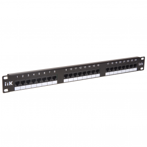 Патч-панель 1U 24*RJ-45 Cat.6 с органайзером ITK