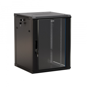 Hyperline TWB-2245-GP-RAL9004 Шкаф настенный 19-дюймовый (19"), 22U, 1086x600х450мм