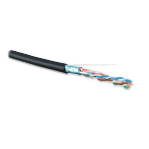 Кабель FTP  4 пары Cat.5е внешний LSZH (по метрам) чёрный Hyperline