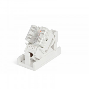 Модуль-розетка RJ-45 Cat.5e 1М с наклонным модулем Hyperline