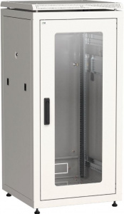 Шкаф напольный 19" 28U Ш600*Г800 стеклянная передняя дверь серый ITK LINEA N