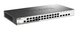 Коммутатор управляемый L2 гигабитный 24*10/100_SFP 4*10G_SFP+ D-Link