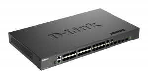 Коммутатор управляемый L3 10гигадитный стекируемый 28*10G_SFP+ и 4*25G_SFP28 D-Link