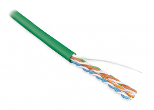 Кабель UTP  4 пары Cat.5е внутр. LSZH 305м зеленый Hyperline