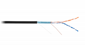 Кабель FTP  2 пары Cat.5е внешний 305 м чёрный NETLAN