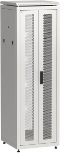 Шкаф напольный 19" 38U Ш600*Г600 двери передняя перфорированная задняя двустворчатая перфорированная серый ITK LINEA N