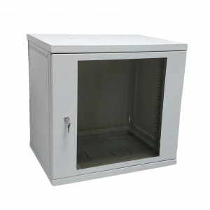 Шкаф настенный 12U Г450 стекло серый 