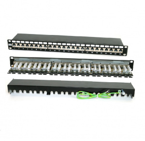 Патч-панель 1U 24*RJ-45 Cat.6A Hyperline