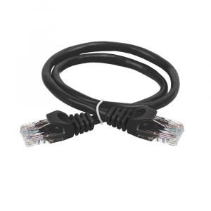 Патч-корд UTP RJ-45 Cat.5e 1м чёрный GENERICA