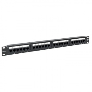 Патч-панель 1U 24*RJ-45 Cat.5e с органайзером EKF