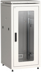 Шкаф напольный 19" 28U Ш600*Г600 стеклянная передняя дверь серый ITK LINEA N