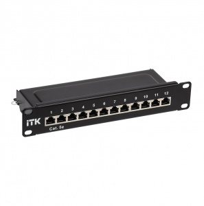 Патч-панель  10" 1U Cat.5E STP 12 портов Dual IDC ITK 