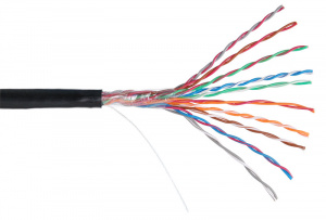 Кабель UTP 10 пар Cat.5 внешний 305м чёрный NETLAN