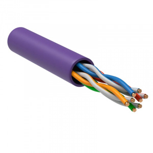 Кабель UTP  4 пары Cat.5е внутр. LSZH 305м фиолетовый ITK