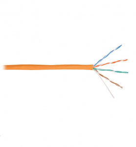 Кабель UTP  4 пары Cat.5е внутр. LSZH нг(A)-HFLTx 305м (0,49мм) оранжевый Nikolan