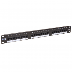 Патч-панель 1U 24*RJ-45 Cat.5e ITK