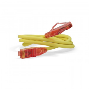 Патч-корд UTP RJ-45 Cat.5e 0,15м желтый LSZH Hyperline