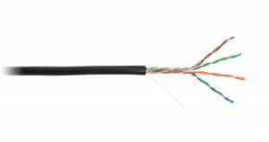 Кабель UTP  4 пары Cat.5е внешний 100м чёрный NETLAN