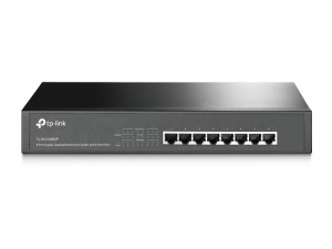 Коммутатор 8x10/100/1000T PoE (бюджет PoE: 126 Вт), Desktop/Rack, TL-SG1008MP, TP-Link