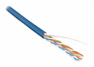 Кабель UTP  4 пары Cat.5е внутр. 305м синий Hyperline