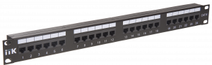 Патч-панель 1U 24*RJ-45 Cat.6 ITK
