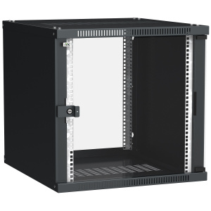 Шкаф настенный 12U Г600 стекло черный LWE ITK