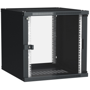 Шкаф настенный 12U Г450 cтекло черный LWE ITK