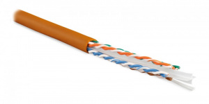 Кабель UTP  4 пары Cat.6 внутр. LSZH 305 м оранжевый Hyperline