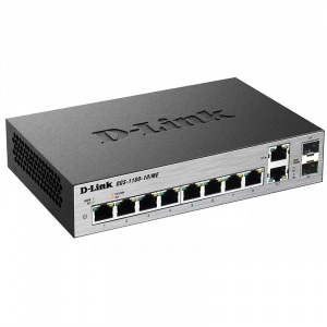 Коммутатор упр. Smart  8x10/100/1000T, 2x1000T/SFP, DGS-1100-10/ME/A1AE, D-link